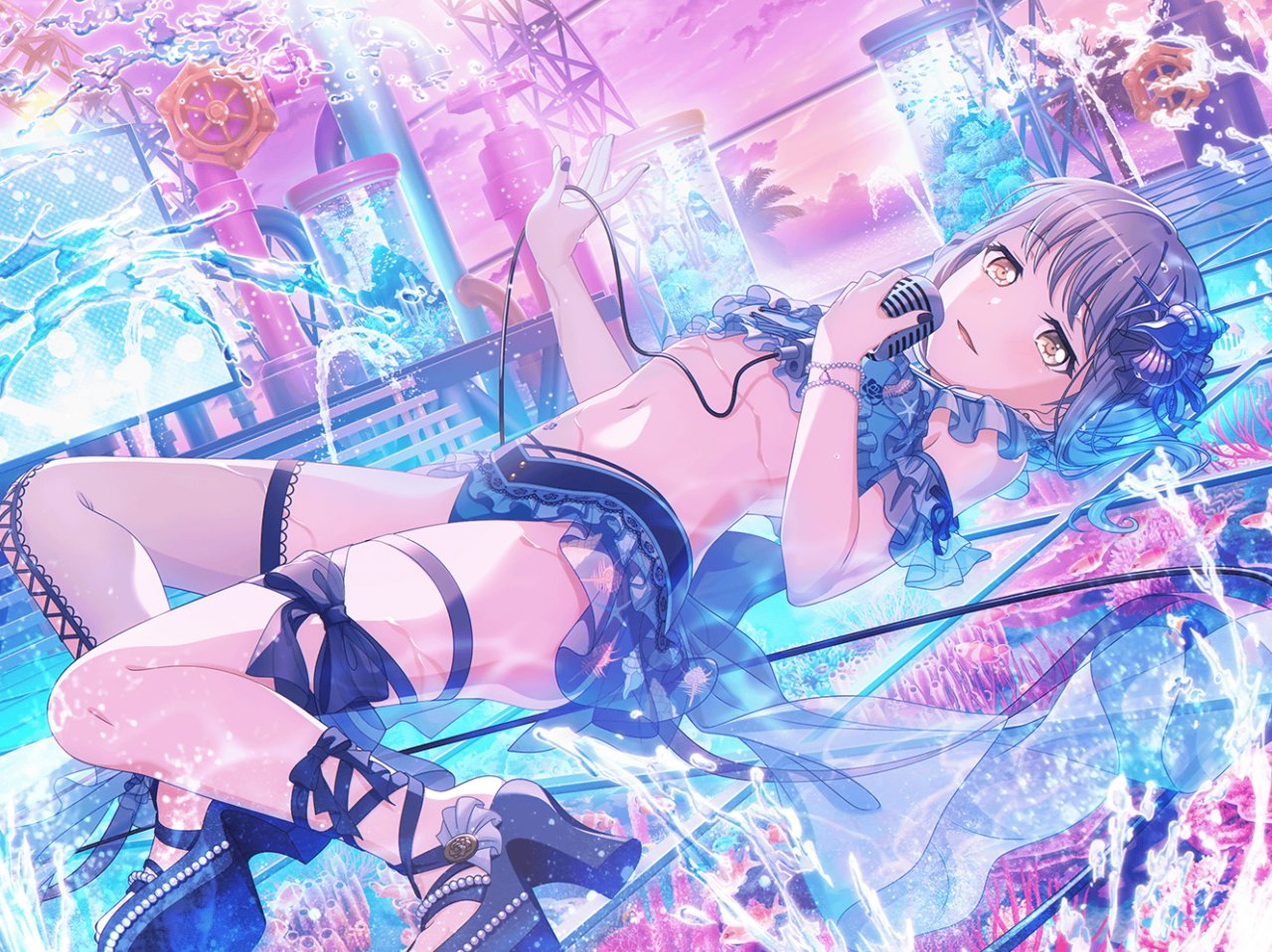 [水面に煌めく笑みの花] 湊 友希那 ☆星4 特訓後